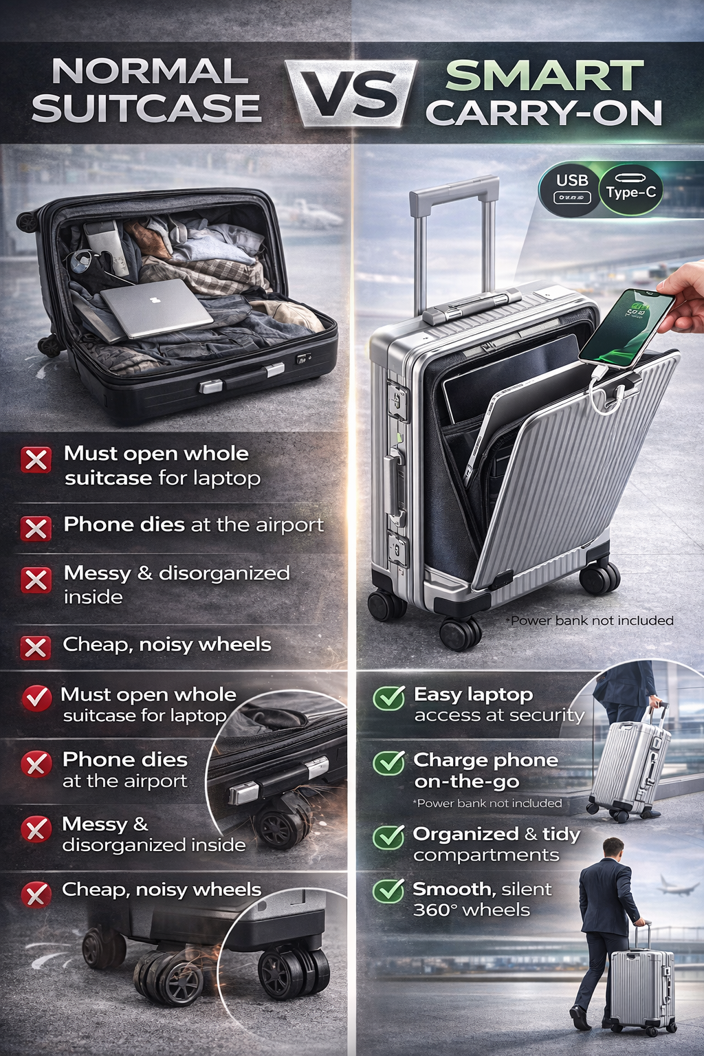 AeroLuxe Smart Carry-On