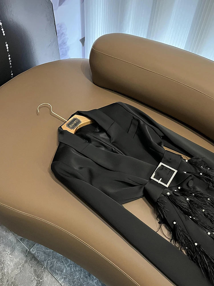 TWOTWINSTYLE Solid Temperament Dresses For Women