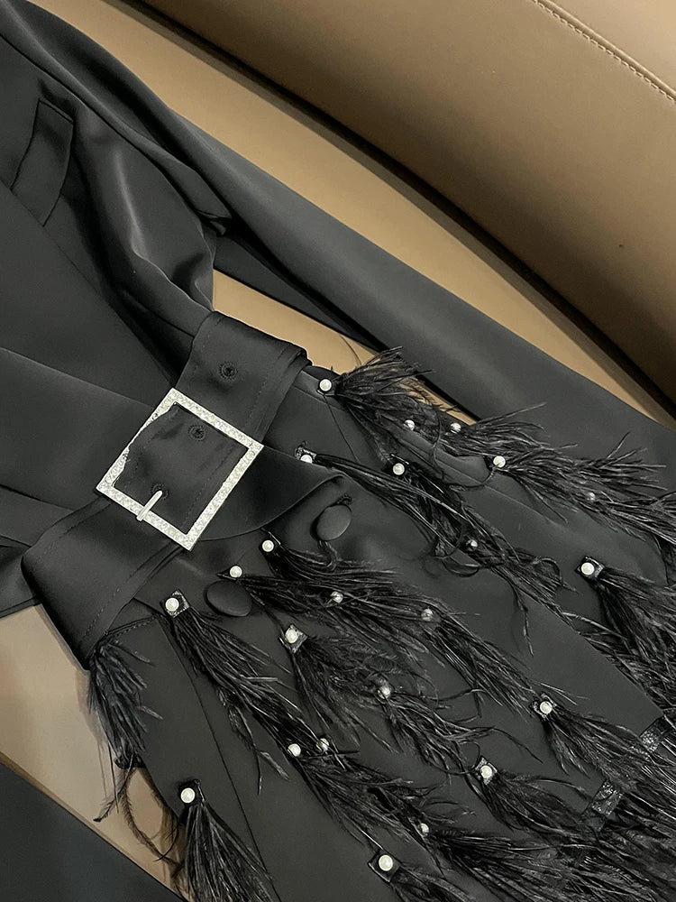 TWOTWINSTYLE Solid Temperament Dresses For Women