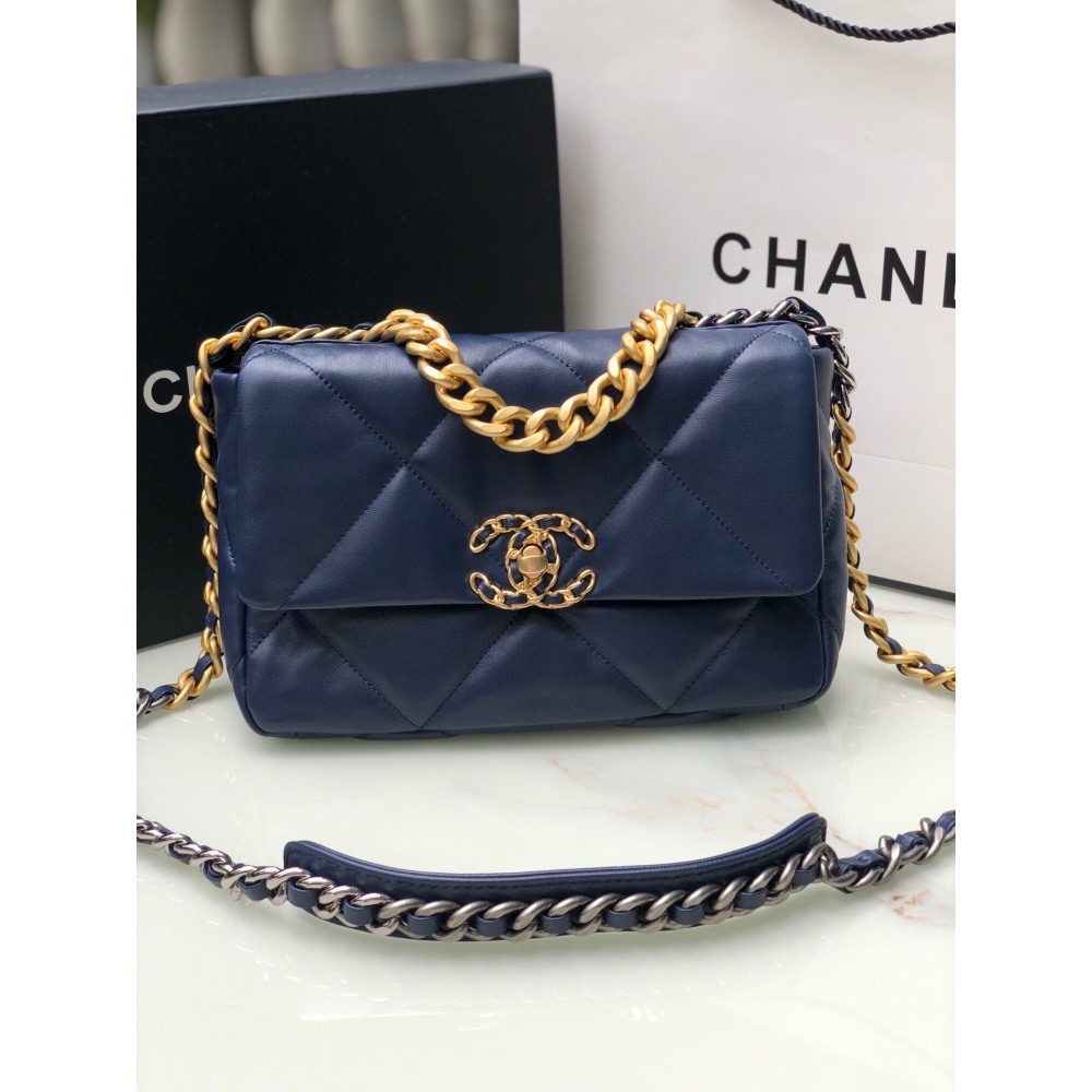 Chanel 19 AS1160 Navy Blue